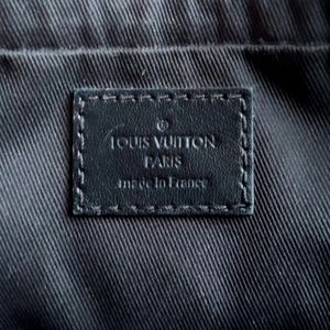 Black louis vuitton bag, not athetic but great quality.